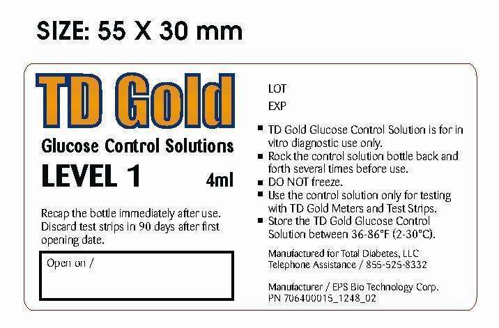 TD Gold Glucose Control Solution Level 1 Set